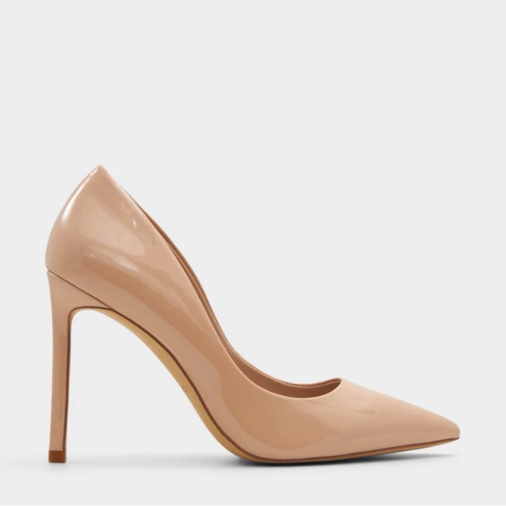 Aldo Stessy2.0 Elegant Nude Patent Leather Pumps